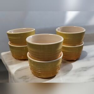 Le Creuset Yellow Ombre Ribbed Ramekins